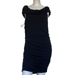 Forever 21 Black Ruched Mini Dress